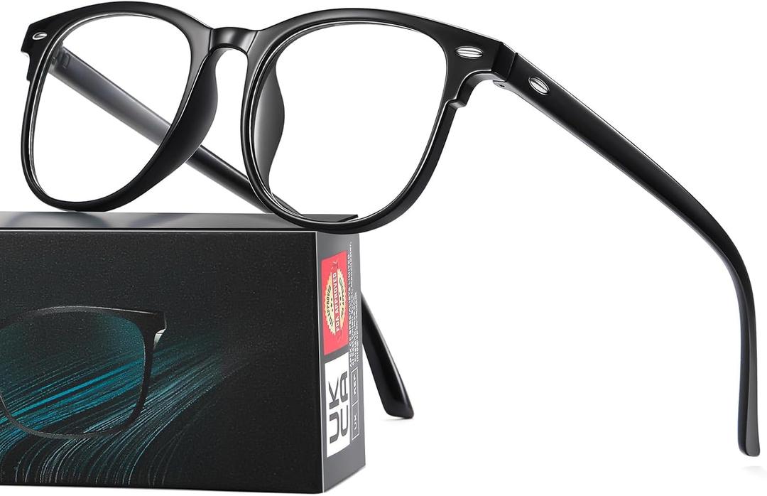 Okany Blue Light Blocking Glasses for Women Men Woman Black Computer Screen Filter Gaming Glasses Womens Mens 99.9% Blue Light Blocker Round Fashion Eye Glasses