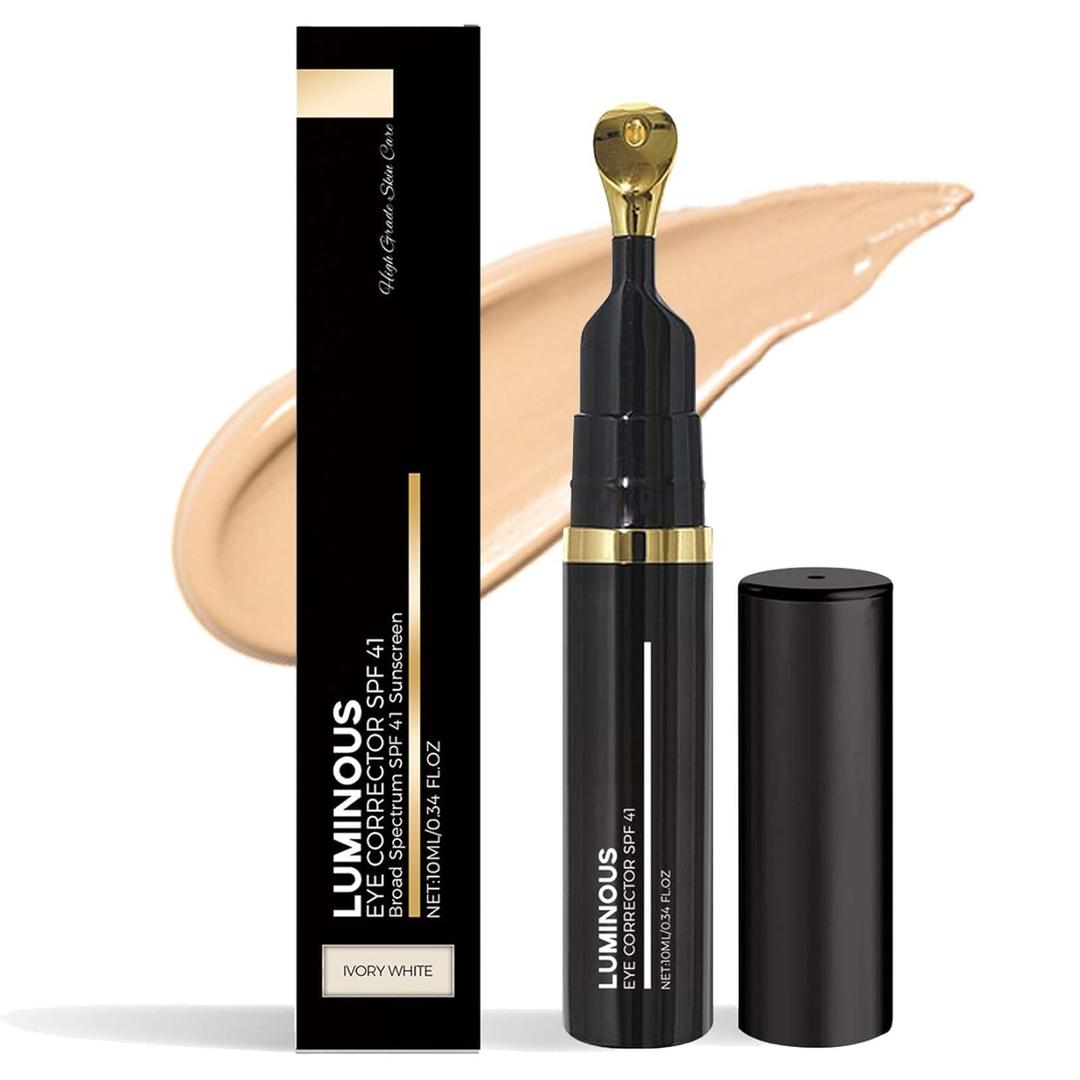 Luminous Eye Corrector SPF 41  Under Eye Color Corrector for Dark Circles, Anti-Aging Tinted Eye Cream & Hydrating Eye Serum with Peach Undertone (Natural Color)