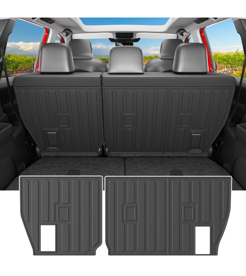 powoq 7 Seats Cargo Mat Compatible with 2024-2026 Lexus TX350 TX500H TX550H+ Trunk Mat Cargo Liner TPE Backrest Trunk Liner Replacement for 2024 2025 2026 Lexus TX Accessories