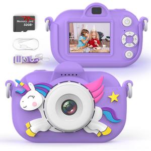 Kids Camera Toddler Toys for Girls Boys Aged 3-12, Kids Digital Video Camera, 3-12 Year Old Girls Boys Christmas Birthday Gifts Toys Kid Camera (Purple)
