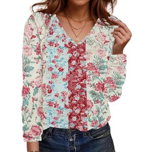 ETCYY NEW Long Sleeve Shirts for Women 2025 Casual Dressy Blouses Fashion Fall Tunic Tops (M)