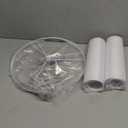 White Lamp shades Set of 2, Drum Tall LampShades 13" Top x 13" Bottom x 10" Height, Lamp Shades for Table Lamps & Floor Lamps & Bedside Lamps Replacement, Natural Linen Lampshades Easy Assembly