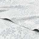 Floral Sheets - Grey Floral Bed Sheet Set - 1 Flat, 1 Fitted & 2 Pillowcases w/ Deep Pockets - Comfy, Wrinkle & Fade Free - Boho Botanical Bedding - Ultra-Soft, Breathable & Cooling - Queen Size (20 - Gray Ferns)