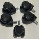 MaxGear Office Chair Caster Wheels 2” Replacement Rubber Blk Rotating Heavy Duty