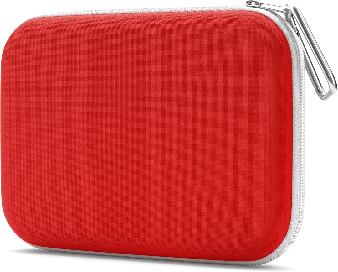 Slim Multipurpose Purse Pouch | Neoprene Makeup Bag with Zipper Pouch & Carabiner Keychain | Portable Travel Cosmetic Bag, Womens Travel Makeup Tote (Pack of 1) 