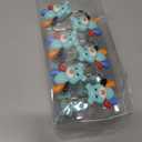 Blue Bear Shower Curtain Hooks Set of 12, Cute Resin Animal Design with Colorful Arms for Kids Bathroom, Decorative Cartoon Shower Curtain Rings for Boys or Family Bath Decor