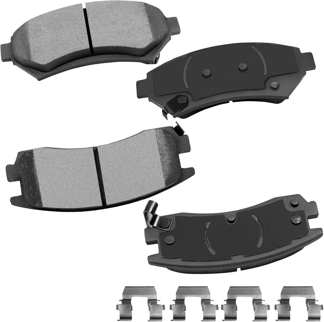 cciyu D714 4pcs Rear Ceramic Brake Pads Kits 2000-2005 For Buick LeSabre,1997-2005 For Buick Park Avenue,2004 For Cadillac Seville,2001-2003 For Oldsmobile Aurora,2000-2005 For Pontiac Bonneville