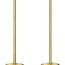2 Packs Modern Pendant Light Fixtures, HWH Kitchen Island Lighting for Living Rooms, Dining Room, Hanging Light with Milk White Striped Glass, Gold Finish, 5HZG107MIL-2PK BG