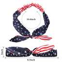 3 x 1Pcs 4th of July Headbands for Women with Patriotic USA Bows, 4th of July Wide Red White and Blue Knotted Bow Hair BandsBands Fourth of July Accessories Gifts for Memorial Day Independence Day