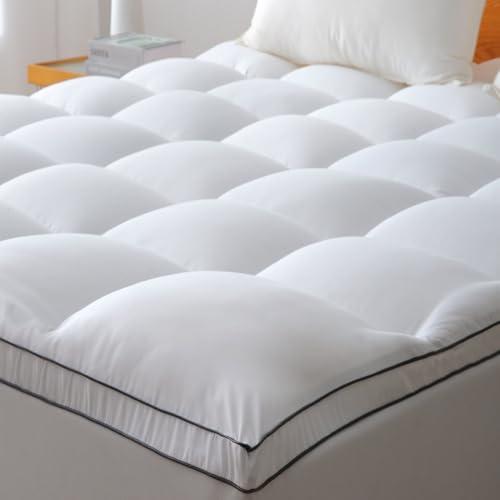 Amazon.com: Mattress Topper Queen Size Bed Breathable Quilted Plush Design for Comfort, Soft Mattress Topper with Deep Pocket Fit 8-21 Inch, Pillow Top Mattress Toppers Queen for Back Pain Relief (60x80, White) : Home & Kitchen, White 