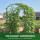 Tall Garden Arch Trellis for Climbing Plants, 83in Tall Metal Plant Support Trellis Archway for Climbing Plant Vegetables Cucumber, Outdoor Yard Lawn Garden Arch Tunnel Trellis, 83" H x 47" L x 71" W