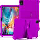 ATOOZ for TCL TAB 10 NXTPAPER 5G Tablet Case 10.4 Inch 2025 (9199S) with PC Stand Soft Silicone Kids Case for TCL Tab 10 Gen 2 Tablet (8196G/8496G) 10.4 inch (Purple)