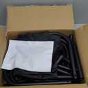 Luggage Rack Set of 2, Foldable Suitcase Stand with Fabric Storage Shelf Easy Assemble Metal Luggage Holder with Straps for Guest Room Bedroom Hotel, Black