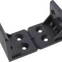24PCS L Reinforced Plastic Corner Bracket 27.4mm Furniture Corner Support Connector Bracket for Wooden Furniture Cabinet Drawer Chair Bookcase with Screws Black