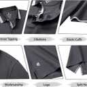 Men's Pique Polo Shirts Long Sleeve Cotton Blend Tipped Casual Collared Polo Shirts Business Classic Fit (Gray, XXL)