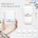 120 Pcs Wedding Plastic Cup 12 oz Wedding Reception Reusable Cups Clear Mr and Mrs Love Laughter Happily Ever After Cups for Bridal Shower Bachelorette Party Supplies Bridesmaid Gift (EXP 02/01/29)