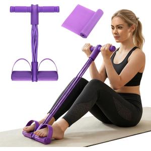 Pedal Resistance Band with Handle, 6-Tube Multifunction Pedal Resistance Band with 1 Stretch-Band, Foot-Pedal-Resistance-Band for Abdomen, Waist, Arm, Leg