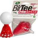 BirTee Golf Tees - PRO Speed Plus with Flexibility & Durability - 8 Pack. Indoor Golf Tees/Golf Simulator Tees/Winter Plastic Golf Tees (Red)