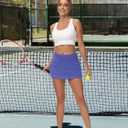 Women's Tennis Skirts High Waisted Athletic Golf Skorts with Pockets Skirts for Women Casual Workout Built-in Shorts (Blue, M)