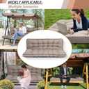 Outdoor Swing Cushions, Waterproof Porch Swing Cushions 3 Seater Replacement with Backrest, 4" Thicken Bench Cushion with Ties for Backyard, Patio, Lawn and Garden (Khaki, 70 inch)