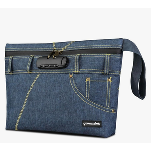 Smell Proof Bag with Lock, Odor Resistant Herb Storage Bag with Carbon Lining, Portable Stash Pouch with Combination Lock, Travel Case for Smoker Accessories – 11.8" x 8.6"