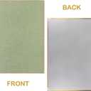SELEAD Linen Bulletin Board 30” x 20” - Golden Aluminum Frame, Green Fabric