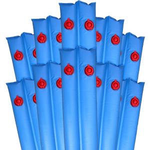 Pool Mate 8 ft. 10-Pack Deluxe Blue Double Chamber Pool Water Bags, .42 MM Thick Vinyl, Cover Weights, Water Tubes