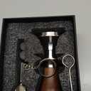 Calibrated Espresso Tamper 58mm Walnut, Auto-Leveling and 30lb Spring Loaded Design Stainless Steel Ripple Base Coffee Tamper with 20lb / 25lb / 30lbs Replacement Springs (58.3mm)