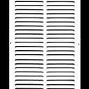 HVAC Premium 12'' x 24'' [Duct Opening] Flat Stamped Steel Return Air Grille - Sidewall and Ceiling - HVAC Vent Duct Cover - White [Outer Dimensions: 13.75''w X 25.75''h]