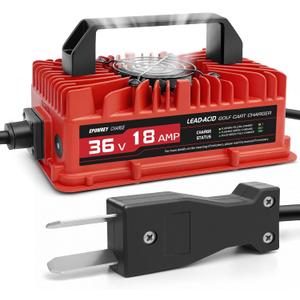 18 Amp 36 Volt Golf Carts Battery Charger for EZGO & Yamaha with Crowfoot Plug