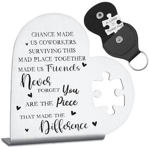 Coworker Leaving Gift Set, Farewell Going Away Goodbye Gifts for Coworker, Appreciation Gifts Basket for Coworker Work Bestie Social Worker New Job Office Gifts Set Keepsake Signs Plaque GDW5