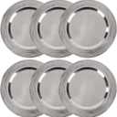 Stainless Charger Plate - 6 Pack - 13 inch Stainless Steel Chargers for Dinner Plates with Hammered Rim - Silver Charger Plates Set