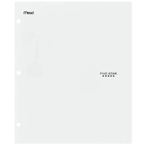 Five Star 2 Pocket Folder, Stay-Put Folder, Plastic, Folders with Pockets, Color White, 1 Count (33210)