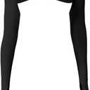YEOREO Women Crop Top Long Sleeve Bolero Open Front Workout Cropped Shirts Sports Shrug (Black) Large