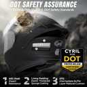 CYRIL Modular Motorcycle Helmet DOT Approved, Flip Up Full Face for Adults, Size: XX-Large