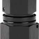 Podavelle 8AN Female to 10AN Female Flare Swivel Coupler Reducer Fitting Adapter Union Straight Aluminum Black