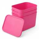 4 Pack Hot Pink Storage Container Boxes
