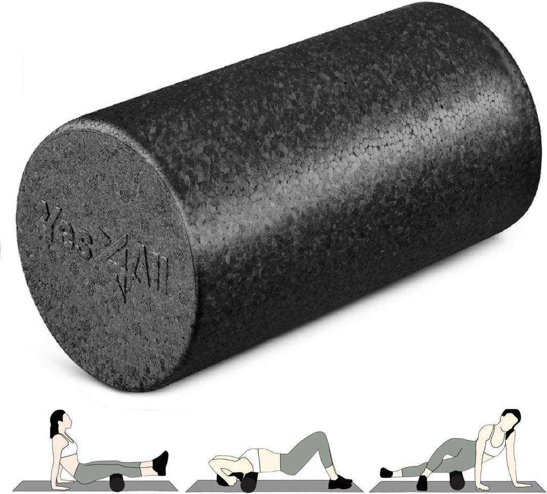 Yes4All High-Density EPP Round Back Roller Foam, Exercise Foam Roller for Yoga, Pilates & Stretching - 12, 18, 24, 36 inch