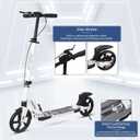 Nattork Scooter for Kids Teens and Adult Max Load 240LBS- Adjustable Height Folding Scooter with Large Sturdy Wheels Smooth Ride, Lightweight, Commuter Adult Scooters with Disc Brake,Shock Absorption