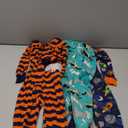 Simple Joys by Carter's Baby Boys' 3-Pack Snug Fit Footless Cotton Pajamas, Navy Space/ Rust Stripe/ Turquoise Green Dogs, 12 Months