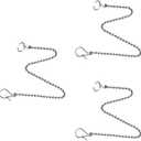 3 Pack Toilet Flapper Chain, Universal Flapper Replacement Kit, Adjustable Length, Stainless steel, 12-Inch Chain,Hook,Ring