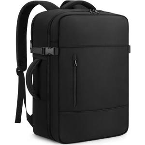ZOMFELT Travel Backpack for Women Men, 45L Carry On Backpack Luggage 22x14x9 Airline Approved, TSA 15.6inch Laptop Backpack Personal Item Travel Bag, Water Resistant Mochila For Business Work, Black