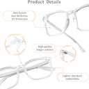 LifeArt Bifocal Reading Glasses with Round Lenses, Blue Light Blocking Glasses for Women Men, Anti Glare, Reduce Eyestrain (Clear, 1.50 Magnification)