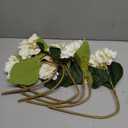 Kisflower 6pcs White Hydrangea Artificial Flowers - Faux Hydrangea Flowers, Fake Silk Flowers for Table Centerpiece, Silk Hydrangea Flowers with Stems for Home Wedding Party Decor