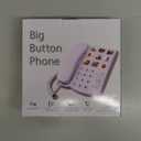 Big Button Phone for Seniors, Corded Landline Telephone with Handsfree Function and 9 Groups of Memory, One-Touch Dialling,Suitable People with Vision Disorders/Hearing Damage (EX-LD-858HF)