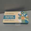 2 x Silicone Countertop Tray  Small 7.8" Bathroom Vanity Organizer for Soap Dispenser, Lotion Bottles, Perfume, Candles, Keys  Shatterproof Sink Tray (Single - Small (7.8" x 3.9" x 0.8"), Gray)