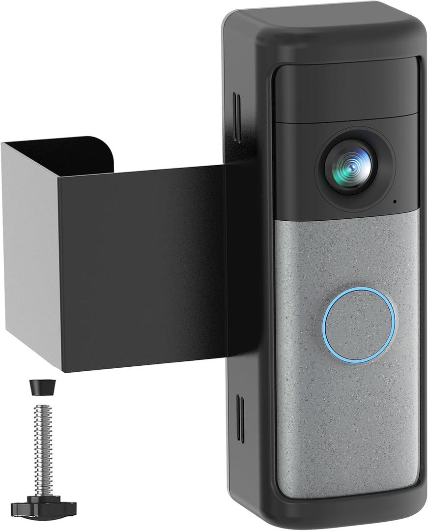 Anti-Theft Doorbell Mount Compatible with Ring/Other Battery Doorbell/Pro/Plus(2nd Gen), No-Drill Mounting Bracket Wedge Accessories for Houses, Fits Inward Swing Door No Damage to Door Wall