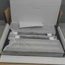 Dog Gates for Doorways Stair House Freestanding Pet Gates for Dogs Wooden Dog Gate with Support Feet Indoor Fence (3 Panel - 55 inches Wide, Espresso) Black