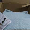 Dog Car Seat for Large/Medium Dogs - Memory Foam Dog Booster Seat for Under 55Lbs or 2 Small Dogs-Detachable and Washable Travel Bed with Thick Cushion and Storage Pockets-Blue