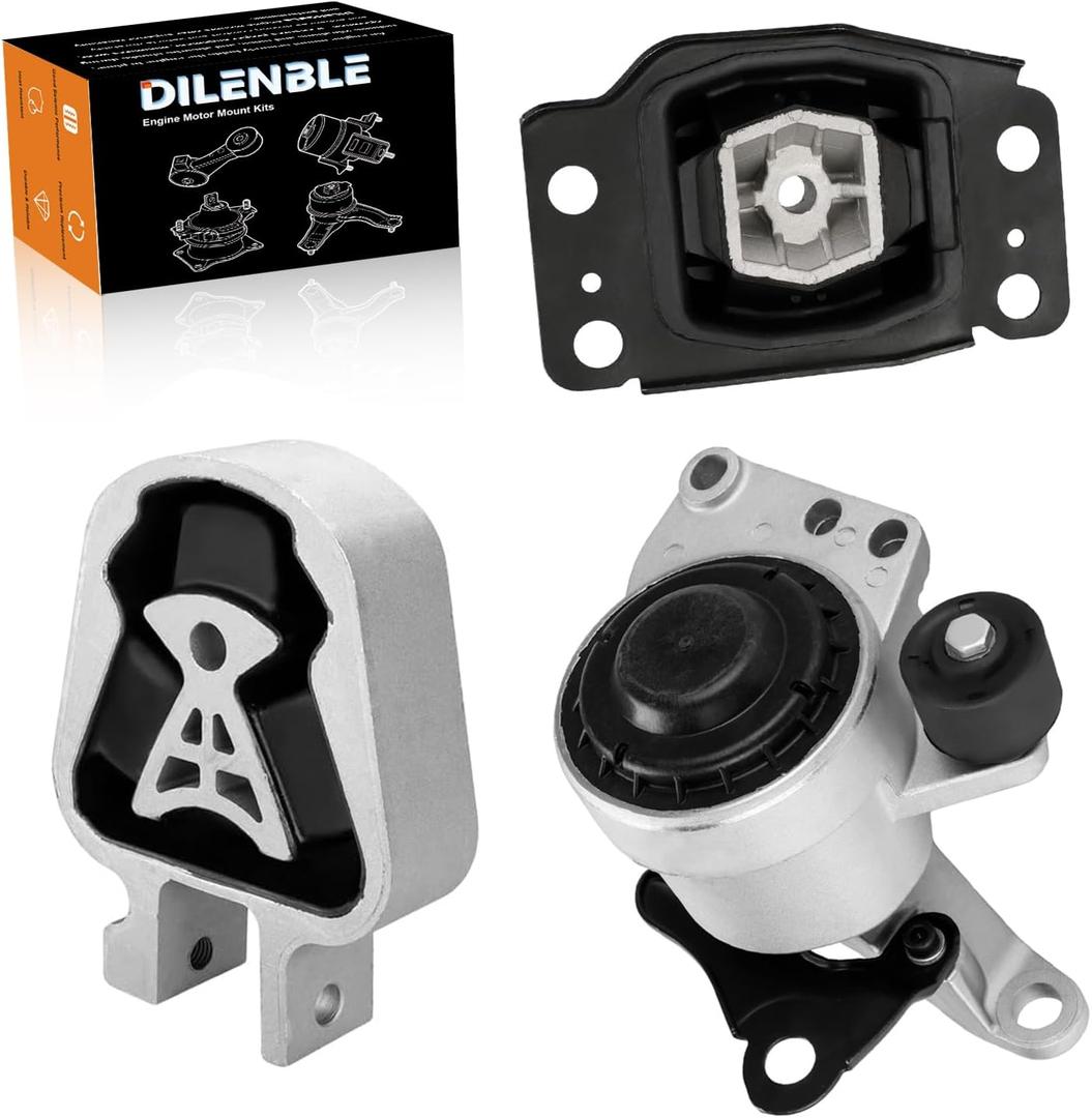 Engine Motor Mount & Trans Mount Replacement for 2013 2014 2015 2016 2017 Ford Fusion 2.0L Turbo; 2013 2014 2015 2016 Lincoln MKZ 2.0L Turbo, Engine Mount Set of 3 Replaces OE# A5606 DP5Z6068A